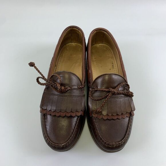 Allen Edmonds Woodstock Loafer Kiltie Moc Toe Slip On Brown Leather Men 9 E Wide - Picture 4 of 14